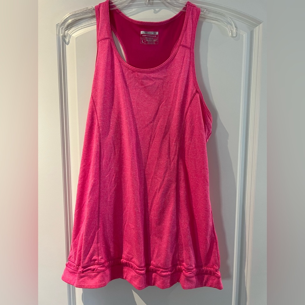 Layer 8 Quick Dry Pink Tank Work Out Top - Size Large